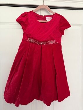 Bitty Baby by American Girl Red Velvet Party Dress with Embroidered Waist holida
